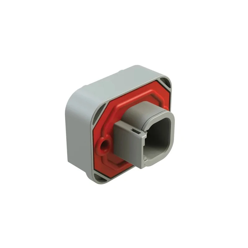 Amphenol Industrial Automotive Connector Male Grey Flange 4 Way Solder Termination AT Series 7.5A IP67 ATM15-4P-BM03