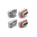 Amphenol Industrial Automotive Connector Male Grey Flange 4 Way Solder Termination AT Series 7.5A IP67 ATM15-4P-BM03