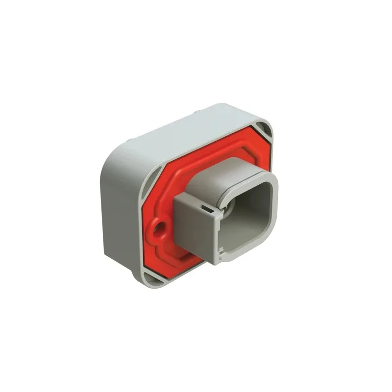 Amphenol Industrial Automotive Connector Male Grey Flange 6 Way Solder Termination 7.5A Current ATM15-6P-BM03
