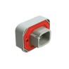 Amphenol Industrial Automotive Connector Male Grey Flange 6 Way Solder Termination 7.5A Current ATM15-6P-BM03