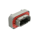 Amphenol Industrial AT Automotive Connector Male Grey Flange 12 Way Solder Termination ATM15-12PB-BM03