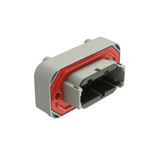 Amphenol Industrial AT Automotive Connector Male Grey Flange 12 Way Solder Termination ATM15-12PB-BM03