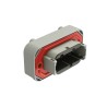 Amphenol Industrial AT Automotive Connector Male Grey Flange 12 Way Solder Termination ATM15-12PB-BM03