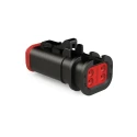Amphenol Industrial AT Automotive Connector Female 4 Way Crimp Termination Black Cable IP67 AT06-4S-OMBLK