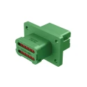 Amphenol Industrial AT Automotive Connector Male Green Panel Mount 12 Way Crimp Termination AT04-12PC-BL05