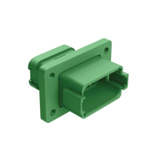 Amphenol Industrial AT Automotive Connector Male Green Panel Mount 12 Way Crimp Termination AT04-12PC-LE07