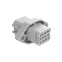 Amphenol Industrial ATV Automotive Connector Female Grey Flange 18 Way Solder Termination ATV02-18PA-RR01
