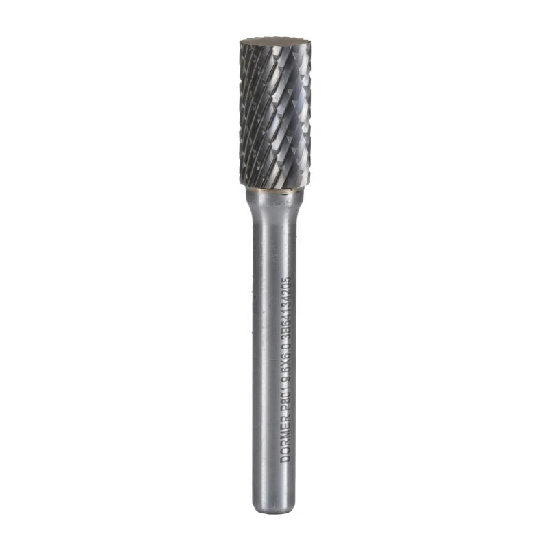 Dormer P801 Series Round Burr, 9.6 mm Head Diameter, 6 mm Shank Diameter, 64 mm Overall Length P8019.6X6.0