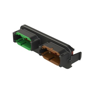 Amphenol Industrial Armor IPX Automotive Connector Male Black PCB 7.5A 24 Way Solder Termination ATM13-12PC-12PD-BM01