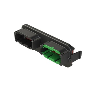 Amphenol Industrial Armor IPX Automotive Connector Male Black PCB 24 Way Solder Termination ATM13-12PB-12PC-BM03