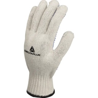 Delta Plus White Cotton, Polyester Work Gloves Size 9 with Polyvinyl Chloride Coating TP169