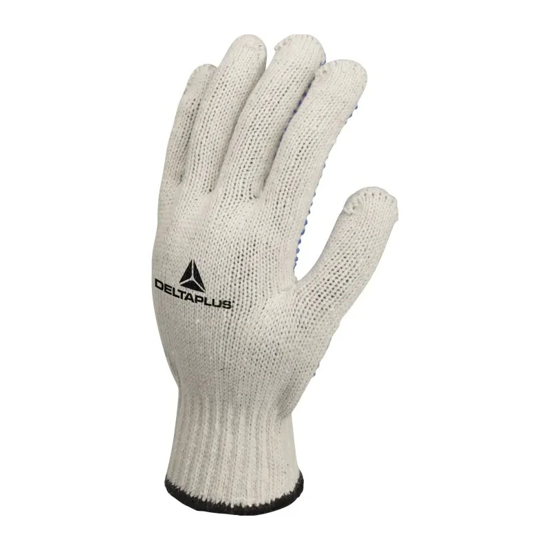 Delta Plus White Cotton, Polyester Work Gloves Size 9 with Polyvinyl Chloride Coating TP169