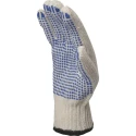 Delta Plus White Cotton, Polyester Work Gloves Size 9 with Polyvinyl Chloride Coating TP169