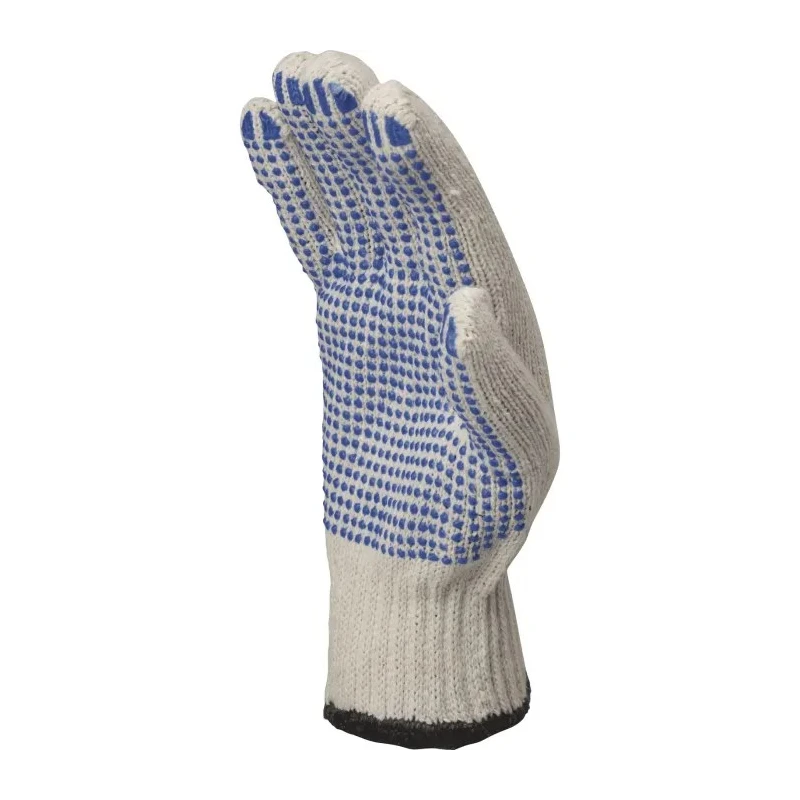 Delta Plus White Cotton, Polyester Work Gloves Size 9 with Polyvinyl Chloride Coating TP169