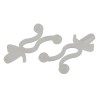 RS PRO Natural Polyamide 66 Bunny Cable Clip Snap-in Fixing 10.2 mm Max. Bundle Diameter 22mm 479-566