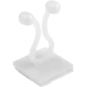 RS PRO Natural Polyamide 66 Self-Adhesive Bunny Cable Clip 10 mm Max. Bundle Diameter 27.5 mm Length 17.4 mm Width 479-605