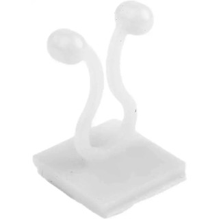 RS PRO Natural Polyamide 66 Self-Adhesive Bunny Cable Clip 10 mm Max. Bundle Diameter 27.5 mm Length 17.4 mm Width 479-605