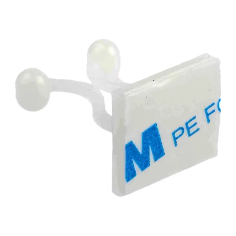 RS PRO Natural Polyamide 66 Self-Adhesive Bunny Cable Clip 10 mm Max. Bundle Diameter 27.5 mm Length 17.4 mm Width 479-605