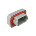 Amphenol Industrial AT Automotive Connector Male Grey Flange 12 Way Solder Termination AT13-12PA-BM01