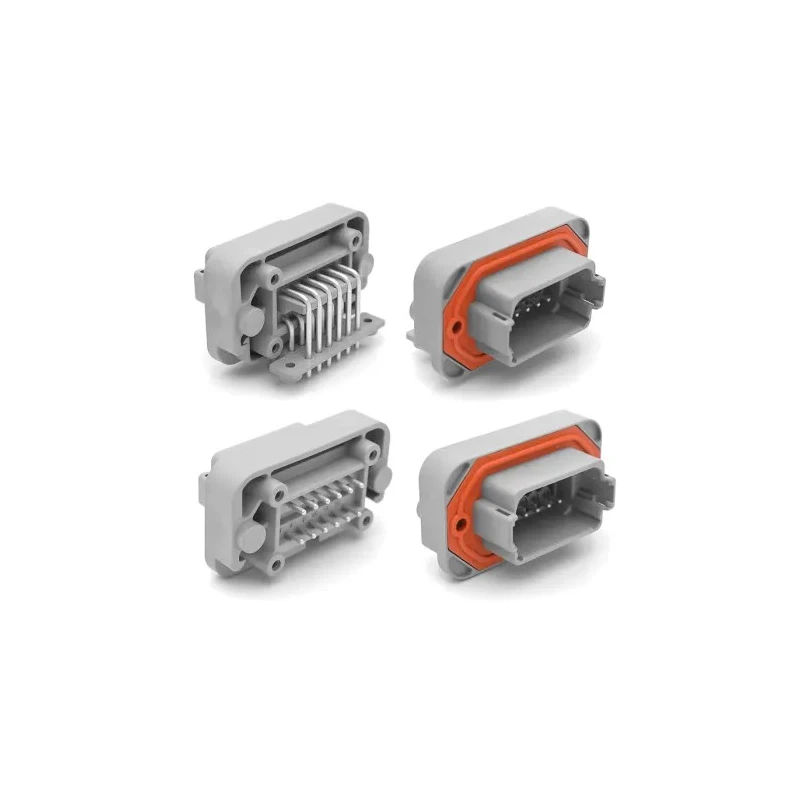 Amphenol Industrial AT Automotive Connector Male Grey Flange 12 Way Solder Termination AT13-12PA-BM01