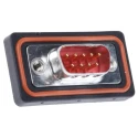 FCT from Molex 9 Way Straight 2.84 mm Pitch Panel Mount D-Sub Connector Male FWDR09P / 1731100004