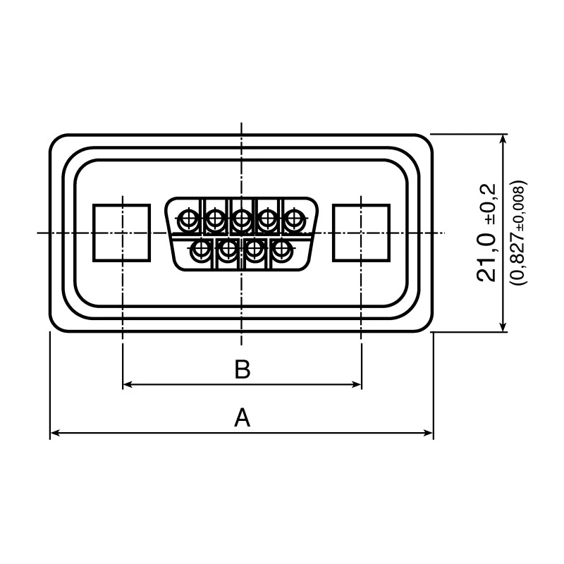 FCT from Molex 9 Way Straight 2.84 mm Pitch Panel Mount D-Sub Connector Male FWDR09P / 1731100004