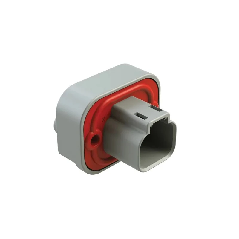 Amphenol Industrial AT Automotive Connector Male Grey Flange 2 Way Solder Termination 13A IP67 AT15-2P-BM03