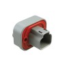 Amphenol Industrial AT Automotive Connector Male Grey Flange 2 Way Solder Termination 13A IP67 AT15-2P-BM03