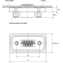 FCT from Molex 9 Way Straight Panel Mount D-Sub Connector 5A 250V Brass Housing FWDF09P / 1731100114