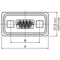 FCT from Molex 9 Way Straight 2.84 mm Pitch Panel Mount Female D-Sub Connector FWDR09S / 1731100005