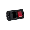 Bulgin C14 Straight Panel Mount IEC Connector 10A 250V Fuse Size 5 x 20 mm BVA01/Z0000/11