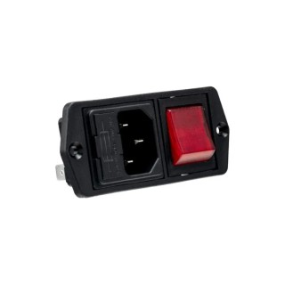 Bulgin C14 Straight Panel Mount IEC Connector 10A 250V Fuse Size 5 x 20 mm BVA01/Z0000/11