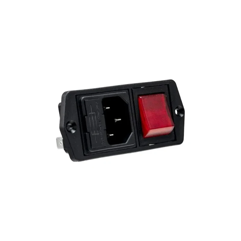 Bulgin C14 Straight Panel Mount IEC Connector 10A 250V Fuse Size 5 x 20 mm BVA01/Z0000/11