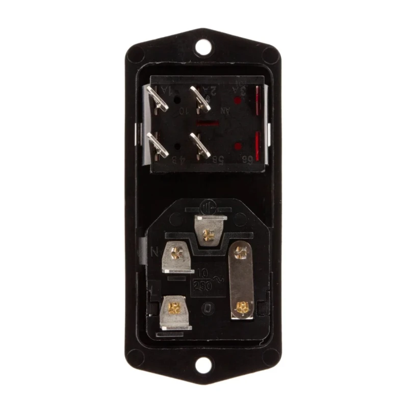 Bulgin C14 Straight Panel Mount IEC Connector 10A 250V Fuse Size 5 x 20 mm BVA01/Z0000/11