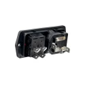 Bulgin C14 Straight Panel Mount IEC Connector 10A 250V Fuse Size 5 x 20 mm BVA01/Z0000/11