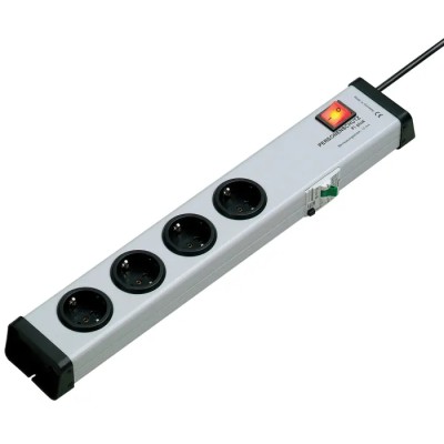 Bodo Ehmann 16A 250V 4 Gang Extension Lead with 1.5m Type F German Schuko Cable and RCD Protection 0220X00042301