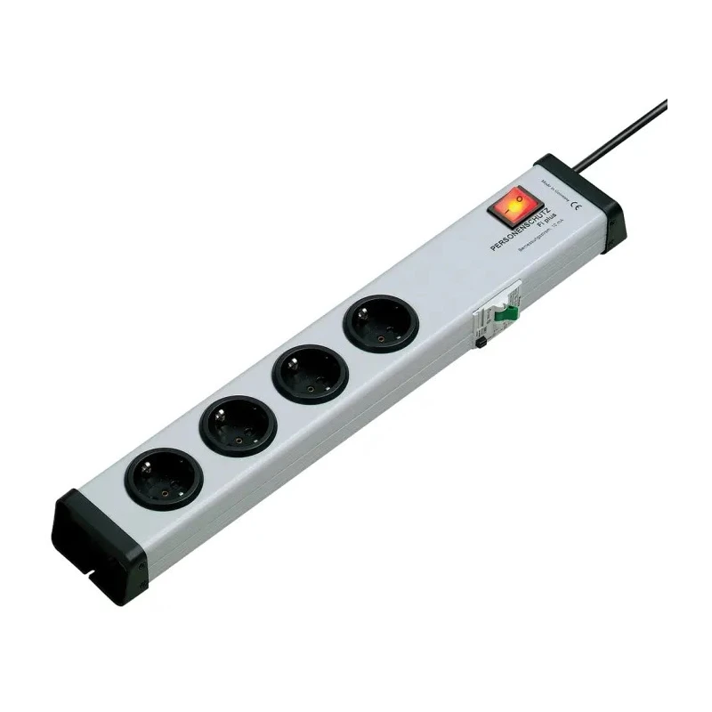 Bodo Ehmann 16A 250V 4 Gang Extension Lead with 1.5m Type F German Schuko Cable and RCD Protection 0220X00042301