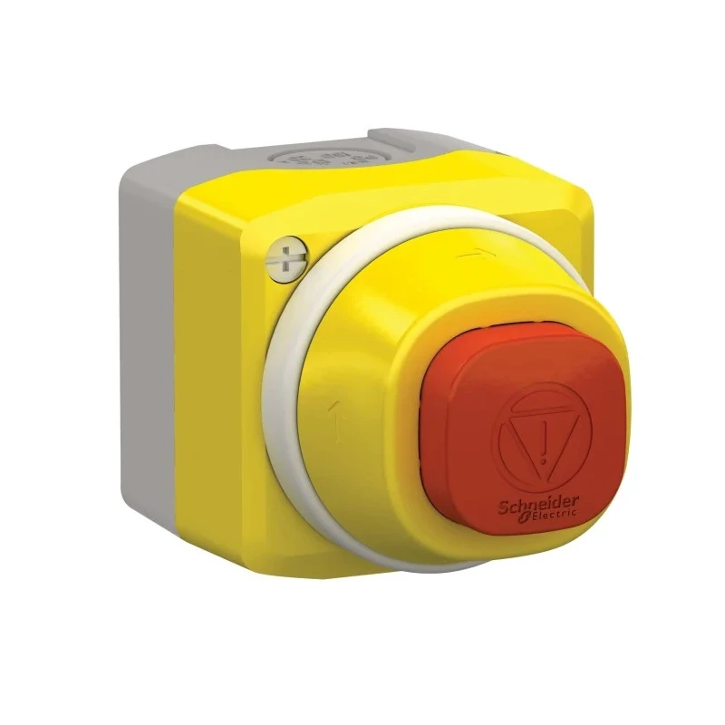 Schneider Electric Harmony Series Illuminated Emergency Stop Push Button, Surface Mount, 22mm Cutout, 1NO + 2NC XALK84W3BG