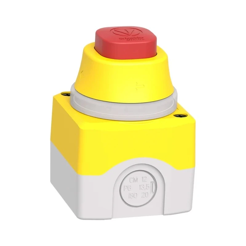 Schneider Electric Harmony Series Illuminated Emergency Stop Push Button, Surface Mount, 22mm Cutout, 1NO + 2NC XALK84W3BG