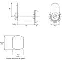 Euro-Locks a Lowe & Fletcher group Company Stainless Steel Camlock 32 mm Panel-to-Tongue 19.1 x 16.6 mm Key Unlock 1342032