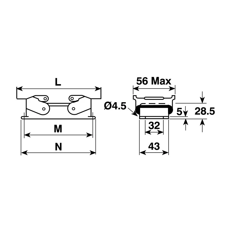 EPIC Heavy Duty Power Connector 16 Way 16A 440V 10072000+10195000