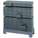 Durham Drawer Storage Unit 18 Steel Modular System Grey Powder Coated Enamel Finish 279mm x 857mm x 295mm 352-1730