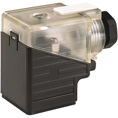 Murrelektronik Limited 2P+E DIN 43650 A Solenoid Connector Male Indicator Light 230V 7000-29121-0000000