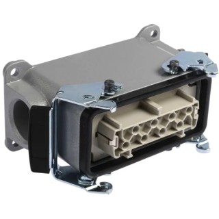 EPIC Heavy Duty Power Connector 16 Way 16A 440V Metal Housing Screw Terminals H-BE 10074000+10195000+12954500