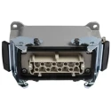 EPIC Heavy Duty Power Connector 16 Way 16A 440V Metal Housing Screw Terminals H-BE 10074000+10195000+12954500