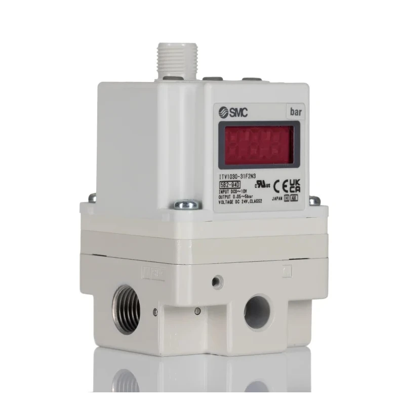 SMC Pneumatic Regulator G 1/4 Outlet Size, 0.005 MPa Minimum Operating Pressure, 50°C Maximum Operating Temperature ITV1000