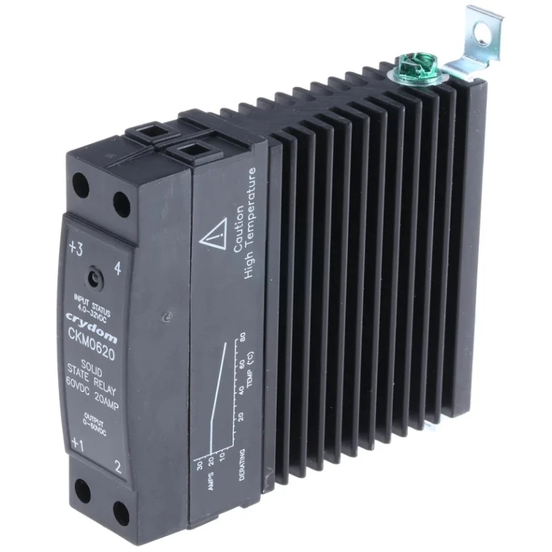 Crydom Solid State Relay 20 A Load, DIN Rail Mount, 60 V Load, 32 V Control CKM0620