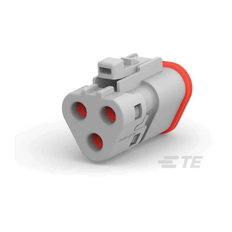 Deutsch DEUTSCH DT Automotive Connector Male Grey Flange 3 Way Crimp Termination DT06-3S-TN31 / 1-2303816-2