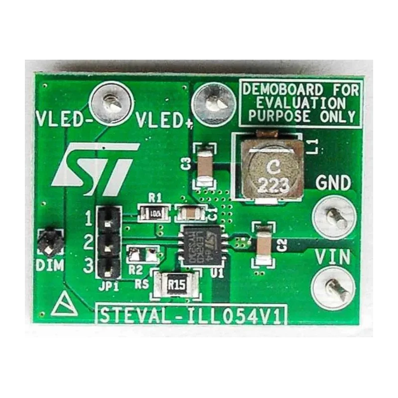 STMicroelectronics STEVAL LED Driver Evaluation Board for LED2001 with PWM Dimming, 3.0 V to 18 V Input, 850 STEVAL-ILL054V1