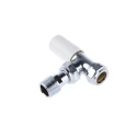 Pegler Yorkshire Chrome Plated Brass Angle Pattern Manual Radiator Valve 1/2 in 601038